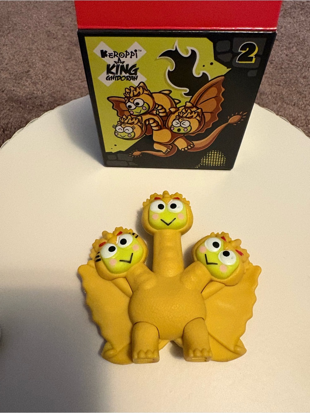 Keroppi King Three-Headed Ghidorah Yellow Vinyl Figure - Kids Action Toy
